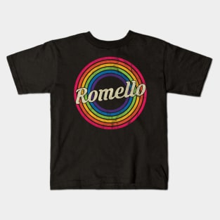 Romello - Retro Rainbow Faded-Style Kids T-Shirt